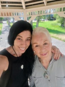 Mom and Me in Gazebo at Elk Mountain Hotel