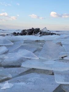 Frozen Utah Lake