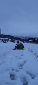 Sienna Sledding in the Foothills